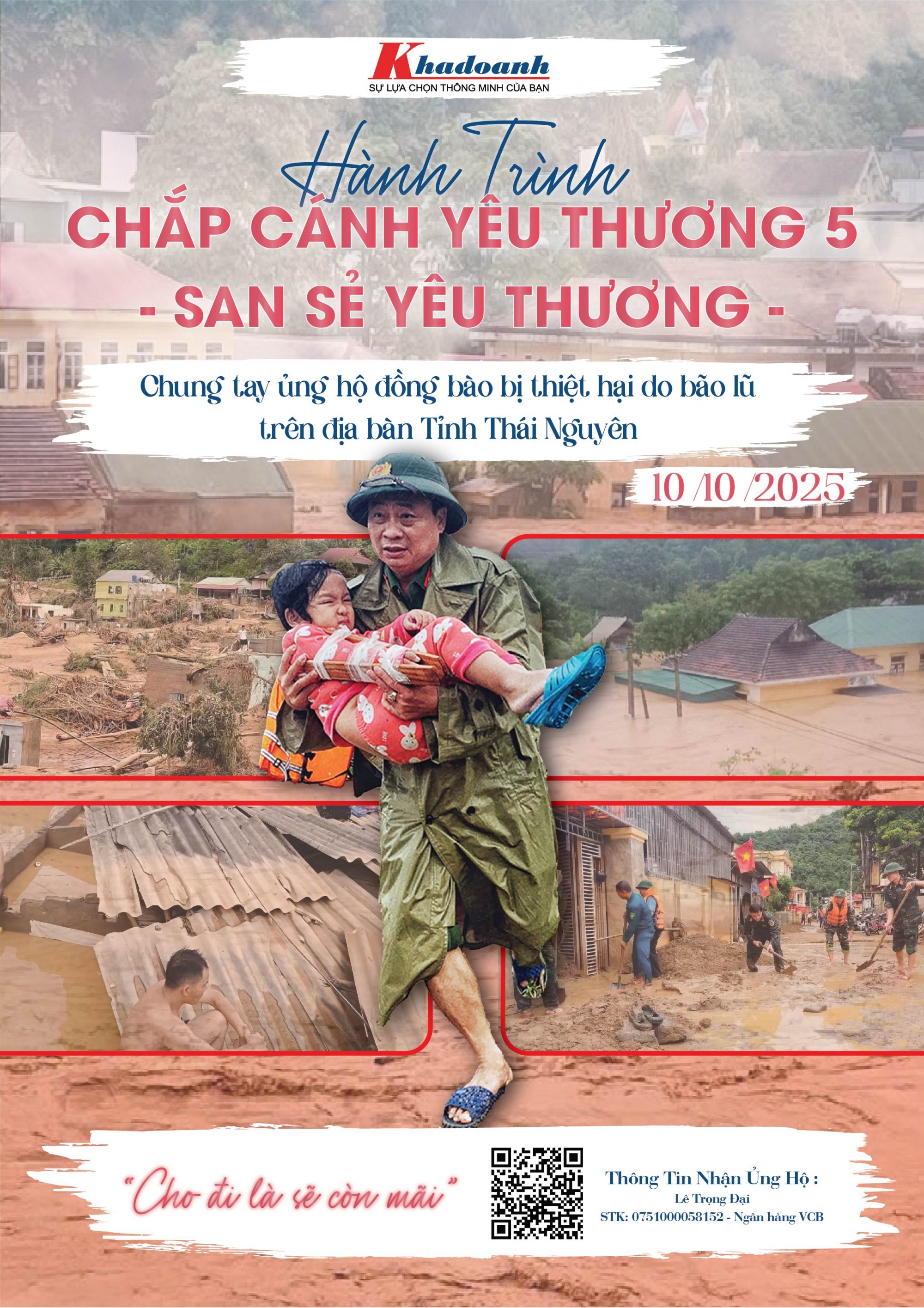 CHẮP CÁNH YÊU THƯƠNG 5- HƯỚNG VỀ THÁI NGUYÊN TRAO YÊU THƯƠNG MÙA LŨ