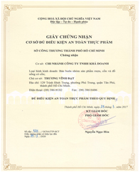 Chứng nhận An Toàn thực phẩm